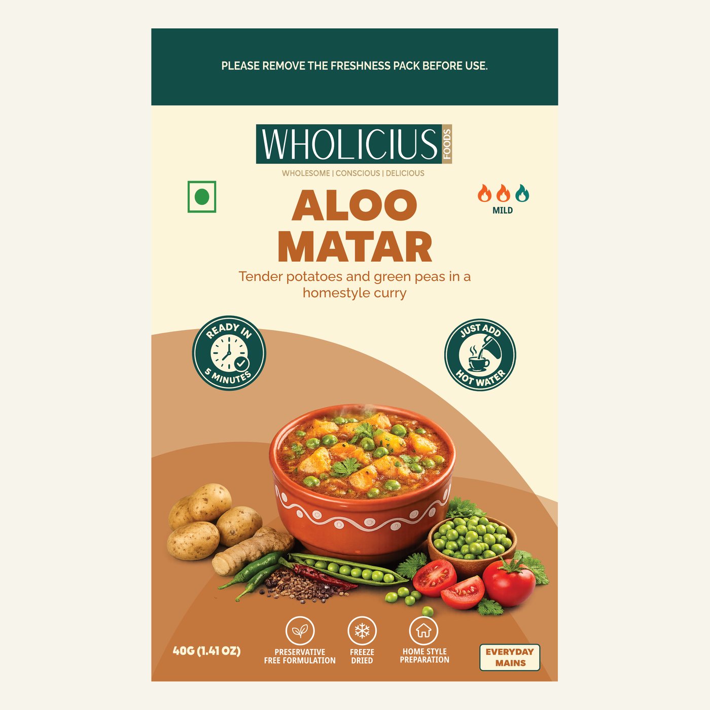Aloo Matar — front of pack