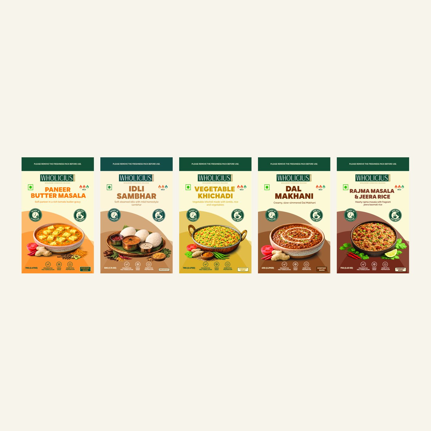 Best of Wholicius — five meals