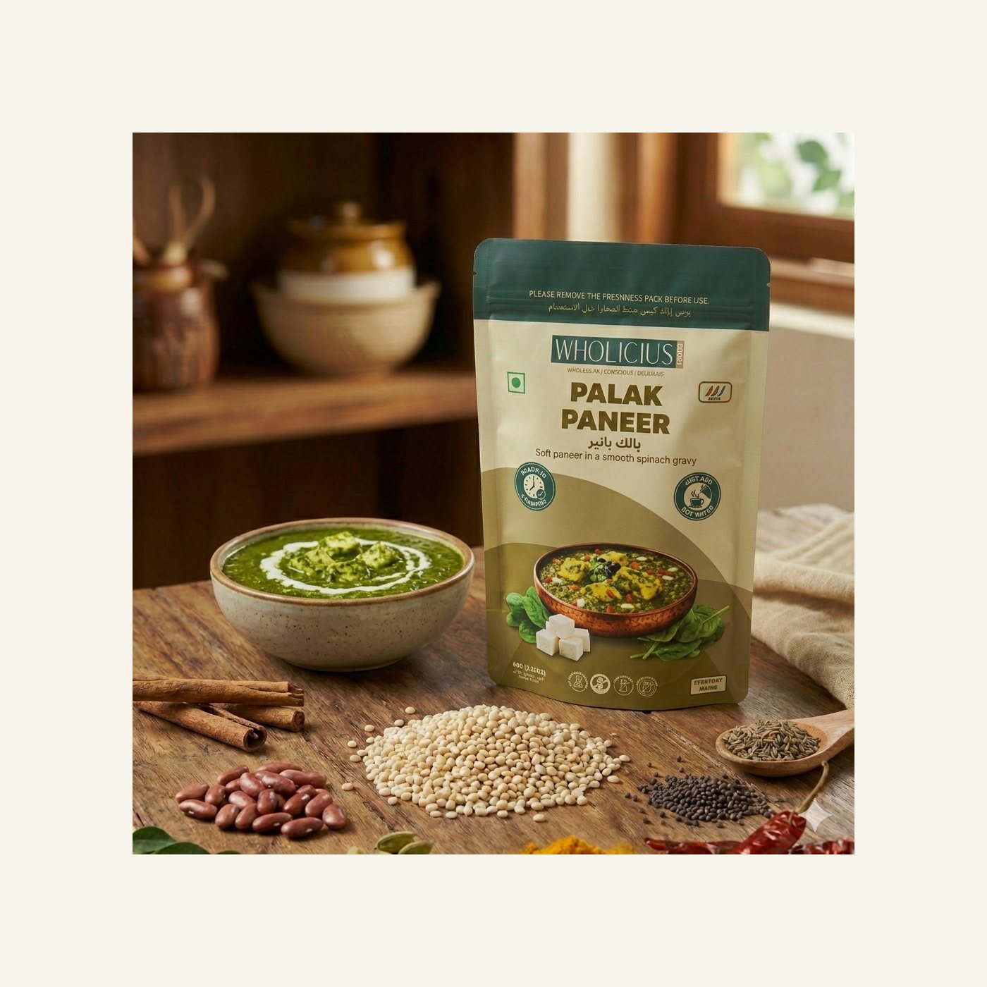 Palak Paneer — prepared bowl